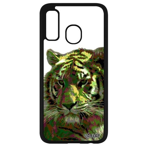 фото Защитный чехол на смартфон // samsung galaxy a40 // "царь тигр" хищник дизайн, utaupia, светло-зеленый