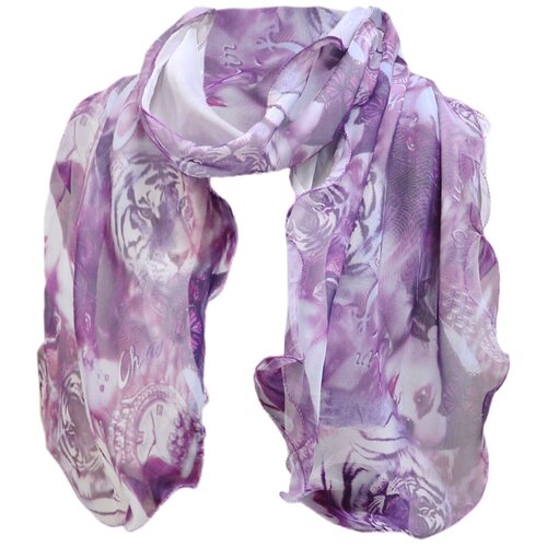 фото Шарф crystel eden,190х40 см, one size, фиолетовый