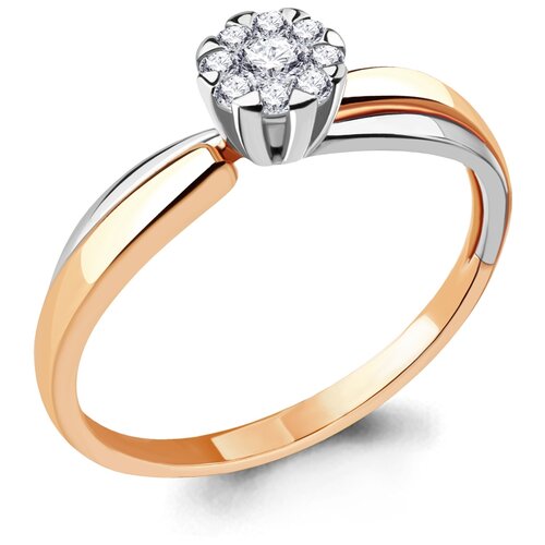 фото Золотое помолвочное кольцо aquamarine с бриллиантом 962604к diamant-online