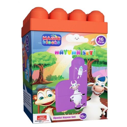 Конструктор Ucar Oyuncak Т6-076, Волшебные детали - Животные, 16 дет.