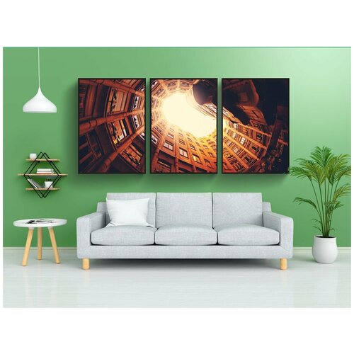 фото Набор модулных постеров для интерьера "спираль, архитектуры, интерьер" 60x90 см. в тубусе, без рамки lotsprints