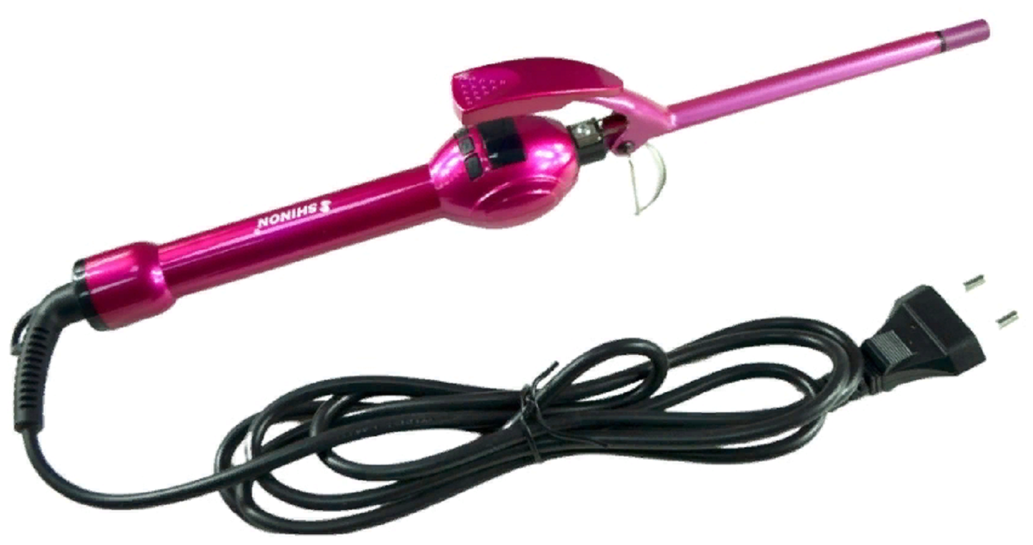 Ультратонкая электро плойка для афро кудрей 9 мм/Ультратонкие профессиональные щипцы для завивки волос/розовый - фотография № 2
