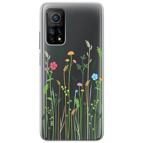 Ультратонкий силиконовый чехол-накладка ClearView 3D для Xiaomi Mi 10T с принтом Flowers & Fern ультратонкий силиконовый чехол накладка clearview 3d для xiaomi mi 10t с принтом grand leo