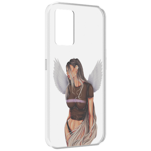 Чехол MyPads девушка-ангел-с-крыльями женский для Oppo K10 4G задняя-панель-накладка-бампер