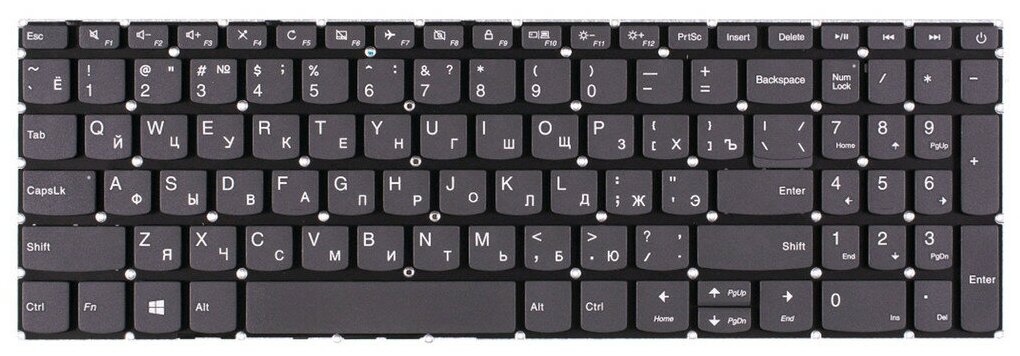 Клавиатура для Lenovo IdeaPad 330-15IKB, 320-15IKB, S145-15IWL, 320-15IAP, 330-15AST, 320-15ISK, 330-15ARR, V130-15IKB, S145-15AST, 330-17IKB и др.