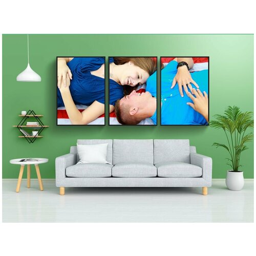 фото Набор модулных постеров для интерьера "пары, люди говорят, счастливые пары" 60x90 см. в тубусе, без рамки lotsprints