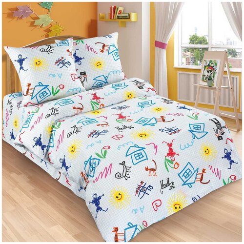 фото Детское постельное белье переменка, 1,5 спальное, поплин артпостель