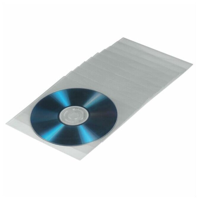 Конверты пластиковые CD/DVD Protective Sleeves, Pack of 50 H-33809