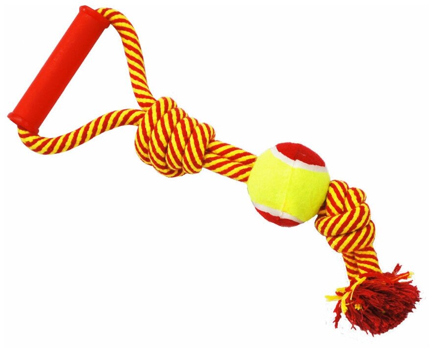 N1 Грейфер веревка с двумя узлами, мячом и ручкой, 40см