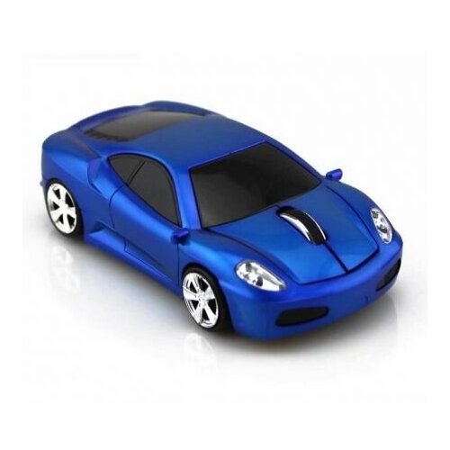 Мышь машинка беспроводная Fer-i синяя подарочная в виде автомобиля 139000₽