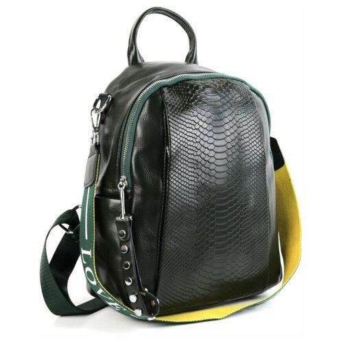 фото Женский кожаный рюкзак 2220 грин fuzi house