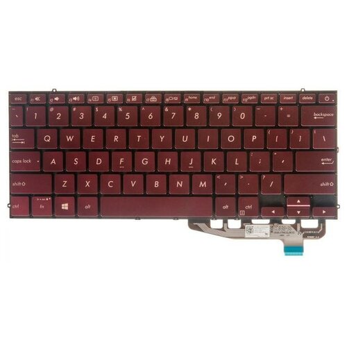 Клавиатура для ноутбука Asus ZenBook S UX391FA UX391UA красная с подсветкой 232700₽