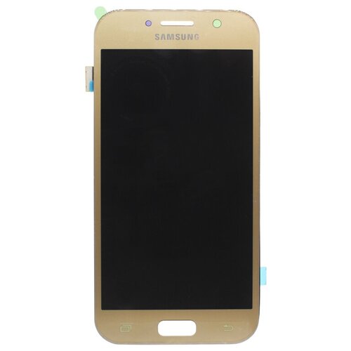 Дисплей для Samsung A520F Galaxy A5 (2017) в сборе с тачскрином Base (золотой) (AMOLED) экран дисплей для samsung j530fm galaxy j5 2017 в сборе с тачскрином золотой amoled