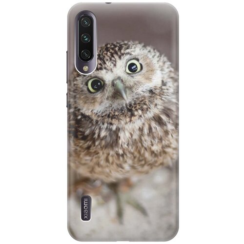 фото Ультратонкий силиконовый чехол-накладка для xiaomi mi a3 / cc9e с принтом "удивленная сова" gosso