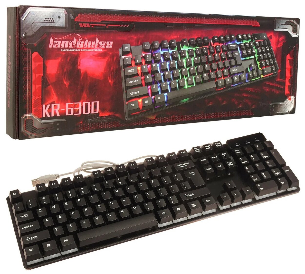 Игровая клавиатура zQz KR6300, черный