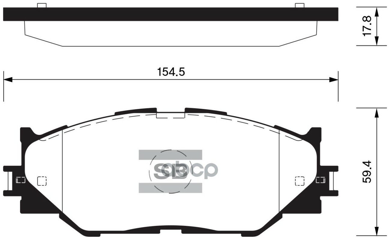 Колодки тормозные передние SP1543 для Lexus IS II 25/22D 2005>