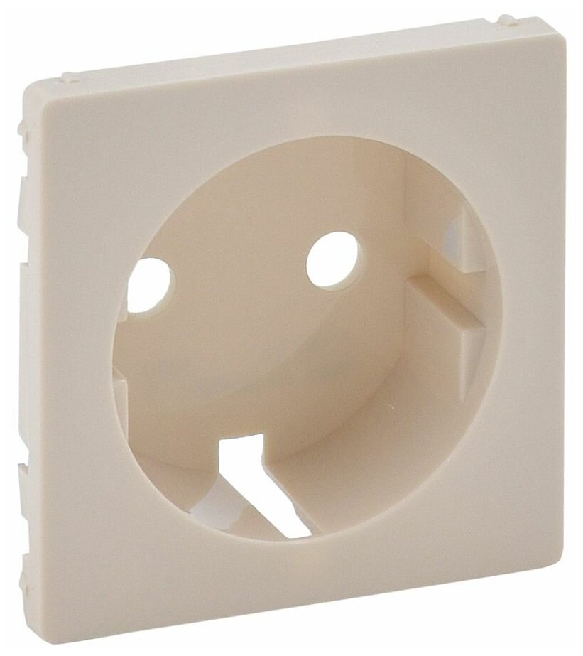 фото Лицевая панель розетки 2К+З. Цвет Слоновая кость. Legrand Valena Life(Легранд Валена Лайф). 755201