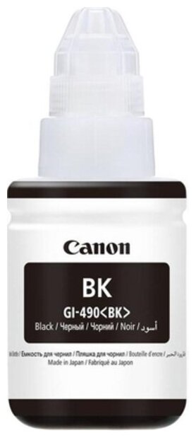 Картридж струйный Canon GI-490BK 0663C001 черный (135мл) для Canon Pixma G1400/2400/3400 .