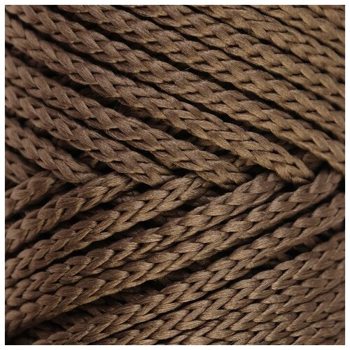 Шнур для вязания без сердечника 100% полиэфир, ширина 3мм 100м/210гр, (37 т. бежевый) Osttex 2862179