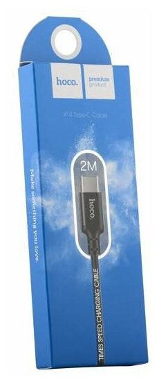 USB дата-кабель Hoco X14 Times speed USB Type-C (2.0 м) Черный — фото 1