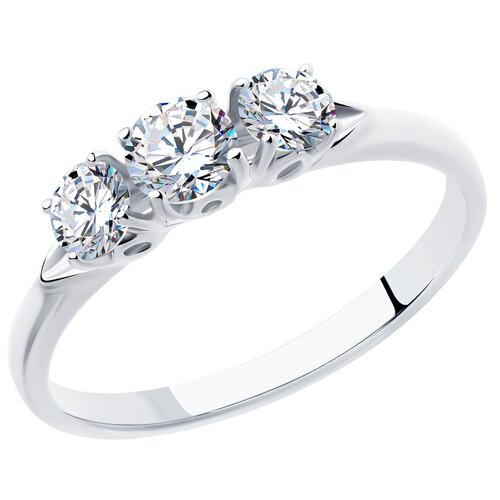 Кольцо Diamant из серебра с фианитами 94-110-01216-1, размер 19