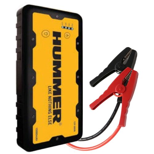 Портативное пусковое устройство с аккумулятором HUMMER H1 для автомобиля + Power Bank + LED фонарь, 15000 мАч