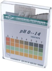 Лакмусовая бумага (pH тест) 100 полосок, пластиковый бокс, от 1 до 14 pH