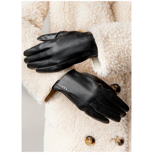 фото Перчатки кожаные женские 02, hannelore, размер 8, черный