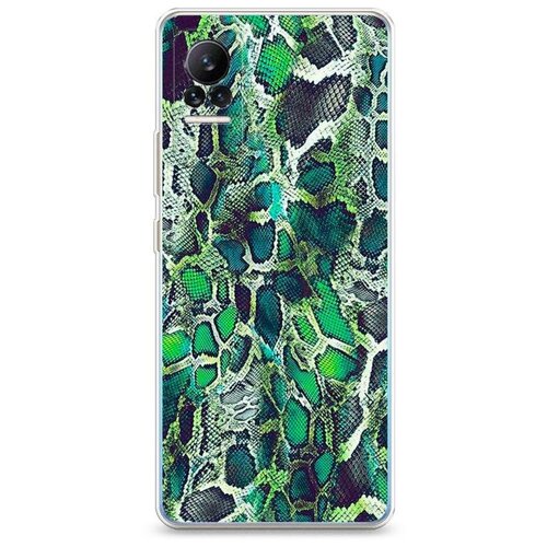 фото Силиконовый чехол "зеленая кожа змеи" на xiaomi civi / cяоми cиви case place