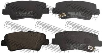 Дисковые тормозные колодки задние FEBEST 1201-SOLR для Hyundai, Geely, Kia (4 шт.)