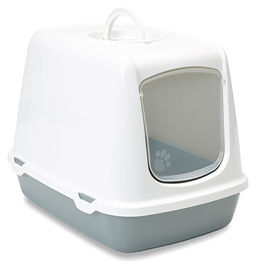 SAVIC Туалет-домик д/кошек Oscar, серый 50х37х39 см