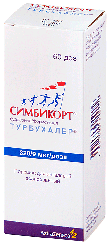 Симбикорт турбухалер ПОР. Для ингал. 320МКГ+9МКГ/доза 60ДОЗ