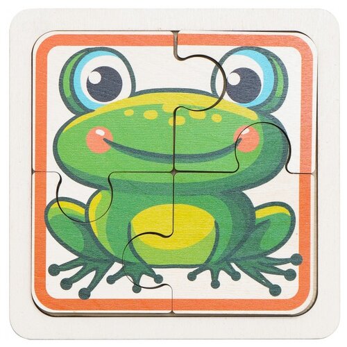 Пазл двусторонний EVOTOYS ET-PUZ-02-03 Черепашка и Лягушка