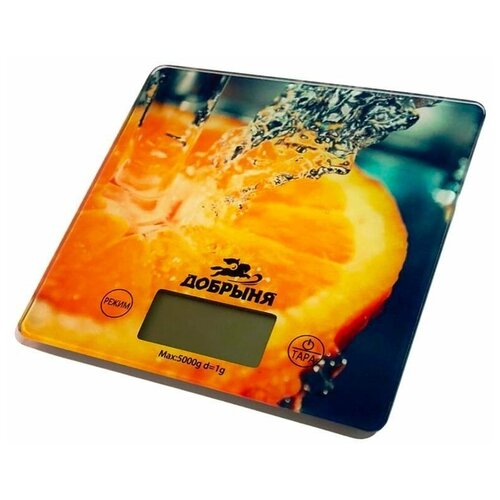 фото Добрыня весы кухонные do-3015 (15*15см, 5кг) апельсин