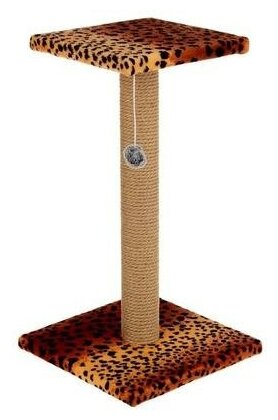Когтеточка"Столбик" с площадкой и игрушкой, 30 х 52 см, джут, микс цветов PerseiLine 3677161 .