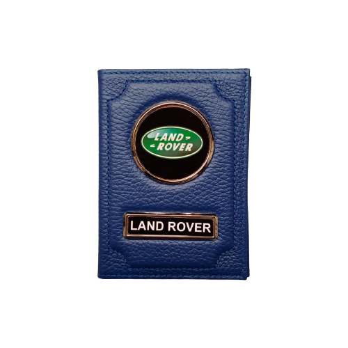 Обложка для автодокументов и паспорта Land Rover (ленд ровер) кожаная флотер