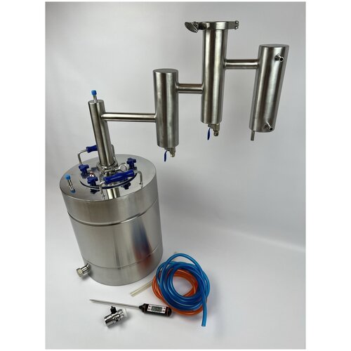 Самогонный аппарат ГОСТ-плюс 17л с двумя сухопарниками 1 разборный на клампе элтермометр 974500₽