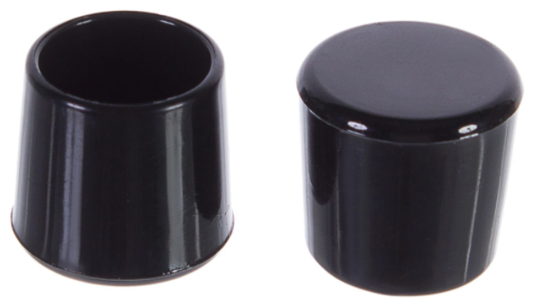 Насадки Standers 16 мм круглые пластик цвет чёрный  4 шт.