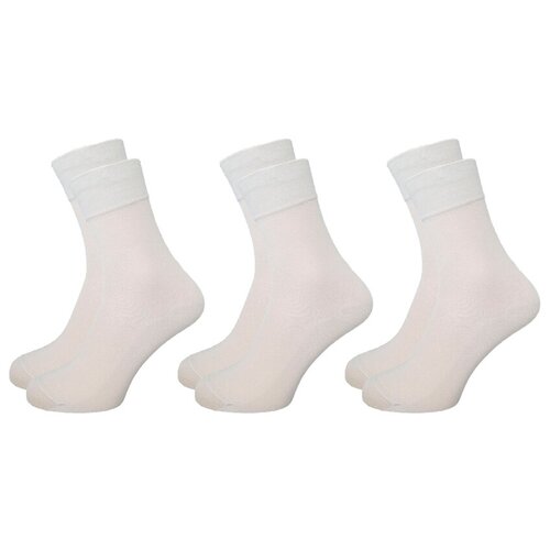 фото Носки lorenzline, 3 пары, размер 37/40, бежевый