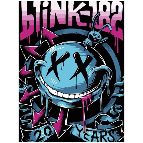 Картина по номерам на холсте Blink 182 - 2 30X40 картина по номерам на холсте fable 2 30x40