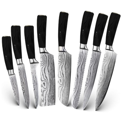 Набор кухонных ножей Spetime 8-Pieces Kitchen Knife Set Black (BL03KN8)