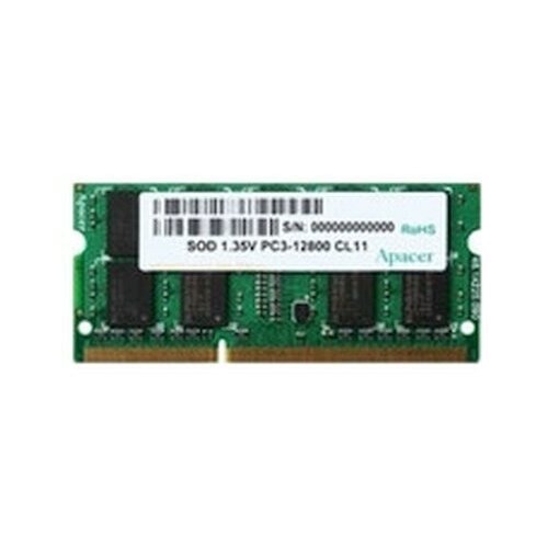 Apacer Модуль памяти DDR3 SODIMM 4GB DV.04G2K. KAM PC3-12800, 1600MHz, 1.35V оперативная память crucial 1 5в 1 35в ddr3l 4 гб 1600 mhz so dimm pc3l 12800 1x4 гб ct102464bf160bn 4g для ноутбука