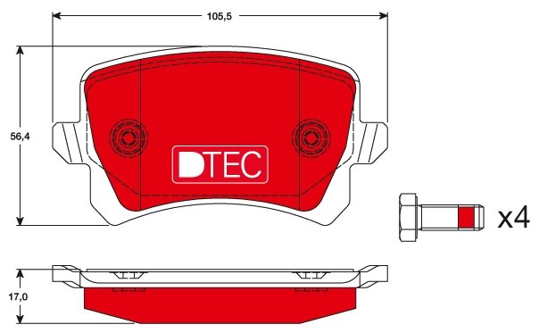 Колодки торм. зад. DTEC COTEC