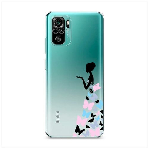 фото Силиконовый чехол "платье из бабочек" на xiaomi redmi note 10 / сяоми редми нот 10 case place