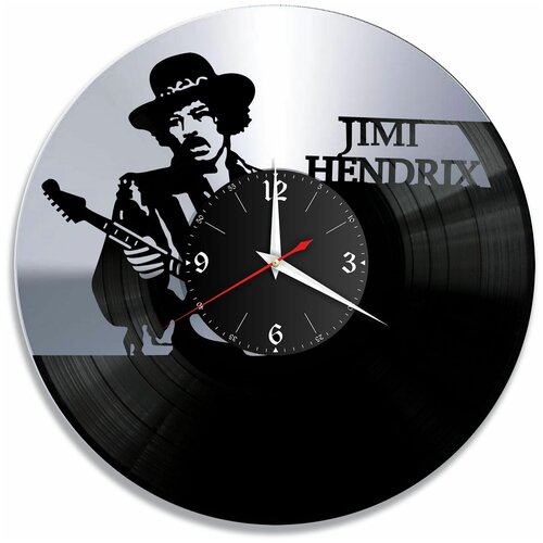 фото Настенные часы redlaser джими хендрикс (jimi hendrix), серебро, из винила №2 vc-10861-2