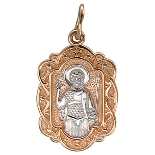 фото Эстет подвеска-иконка "святой виктор" из красного золота 01п012310