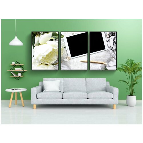 фото Набор модулных постеров для интерьера "стол письменный, ipad, планшет" 60x90 см. в тубусе, без рамки lotsprints