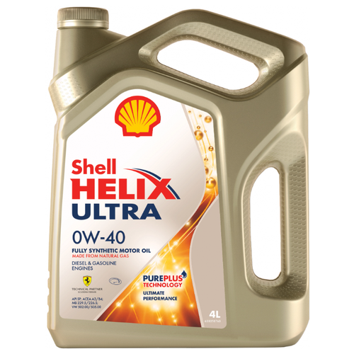 фото Синтетическое моторное масло shell helix ultra 0w-40 sp, 4 л