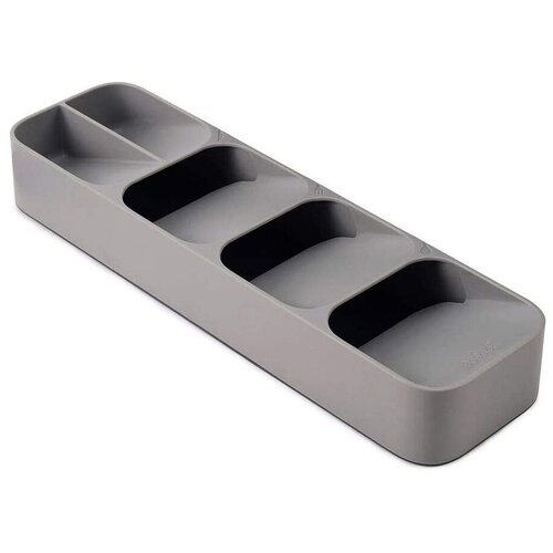 Лоток ящик для столовых приборов серый - K &T / подставка для ложек и вилок / органайзер для хранения столовых приборов