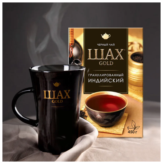 Шах Gold Индийский чай черный гранулированный 450 г - фотография № 4
